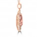 2.91 Ct Pear Shaped Morganite and Diamonds Pendant Necklace in 14k White Gold 2.91 Ct Pear Shaped Morganite and Diamonds Pendant Necklace in 14k White Gold